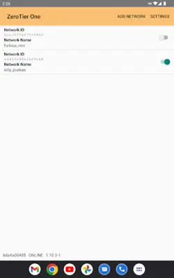 ZeroTier One android App screenshot 5