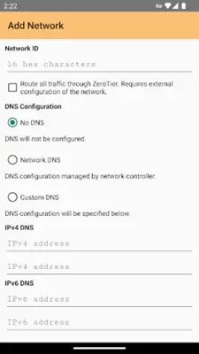 ZeroTier One android App screenshot 7